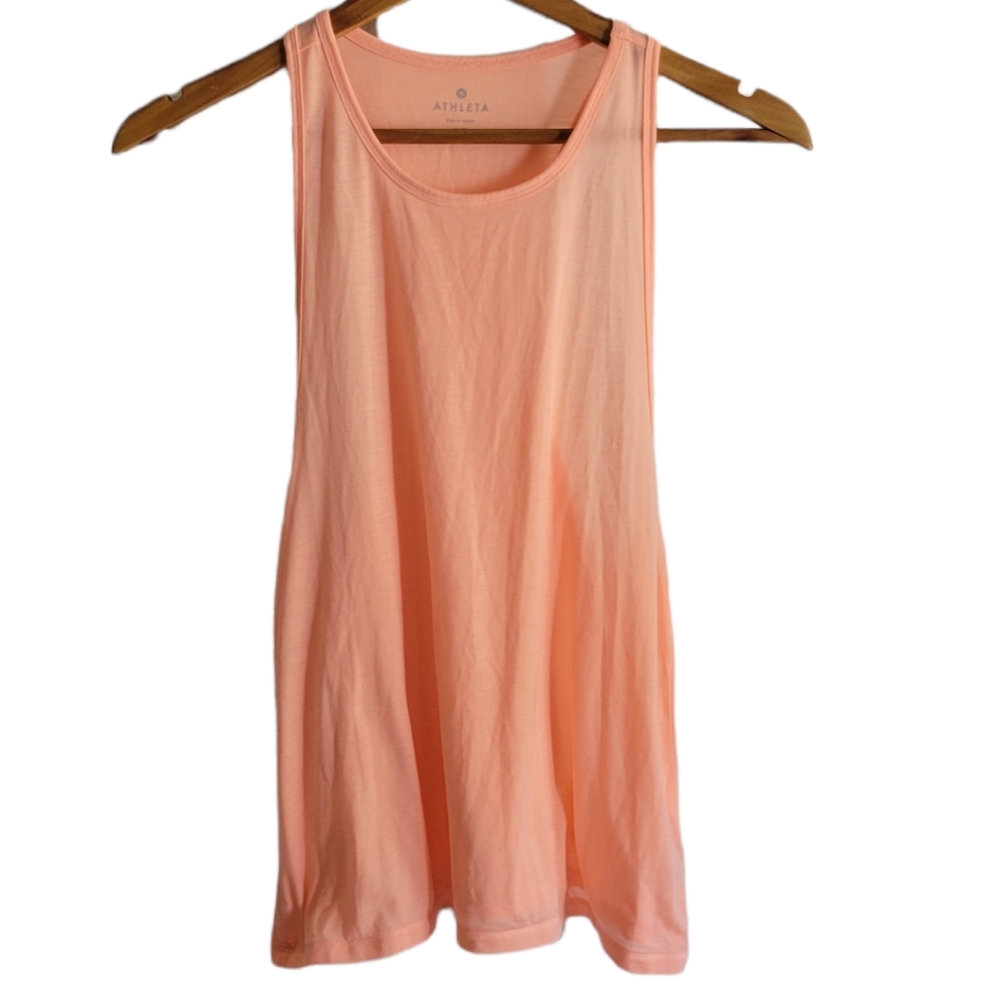 ATHLETA Neon Peach Racerback Tank XS